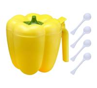 Glixoft Pepper Shape Spice Box Condiment Jar Grinder Storage Container for Storing Spices Salt Pepper Cumin Chilli Powder