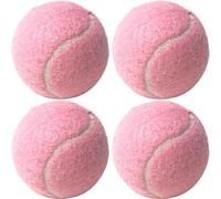 Glixoft Pink 4-Pack Tennis Balls for Beginner Female Tennis Players, 2.5 Inch, 235g Each, 2 Sets of 2 Balls