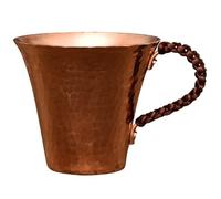 Glixoft Pure Copper Teacup, Moscow Mule Mug Hammered Coffee Mugs Matte Copper Cups Housewarming Gifts Water Cup for Cocktail Coffee Beer Milk