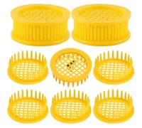 Glixoft Queen Bee Rearing Box, 10 Pcs Round Needle Type Queen Bee Cages for Isolation of Queen Bee, Beekeeper Rearing Tools