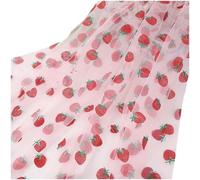 Glixoft Strawberry Table Runner Mesh Table Banner Summer Party Tablecloth for Home Party Dining Kitchen Table Wedding Decor