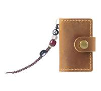 Glixoft Tiny Leather Notebook Travel Pocket Notepad Portable Steno Book Vintage Small Journal for Office School Writing Plan Memo