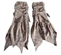 Glixoft Torn Beggar's Leg Socks Vintage Women Fingerless Armband Punk Leg Warmers Summer Sunscreen Sleeves Set Y2k Leg Cover
