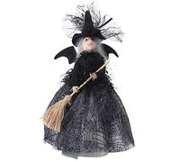 Glixoft Witch Figurines Butterfly Witch Ornament Halloween Tree Topper Decoration Day of the Dead Supplies for Haunted House