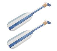 Glixoft Wooden Oar Wall Decor Beach House Paddle Mediterranean Wall Hanging Ornament Nautical Decor for Seaside Party