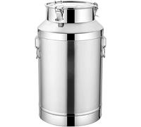 GLJTUO 201 Stainless Steel Airtight Milk Can Bucket, Milk Transport Barrels With Silicone Seal And Lock Buckle For Liquid Storage,48L