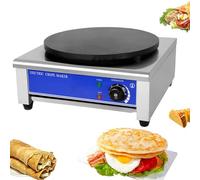 GLJTUO 3000W Electric Crepe Maker, Commercial Hotplate Pancake Griddle Machine, Nonstick Adjustable Firepower Crepe Hotplate Machine, For Blintzes