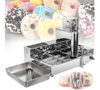 GLJTUO 4 Rows Commercial Automatic Doughnut Maker, Stainless Steel Donut Making Machine With Intelligent Control Panel, Adjustable Thicknessa Automatic Flip Donut Fryer For Dess