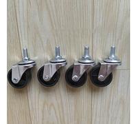 GLJTUO 4pcs Swivel Castors with Threaded Stem, M8x15mm Furniture Casters Wheels, Transport Wheels,Replacement Castor, Load 50kg, for Carts Trolley Furniture,4 Swivel