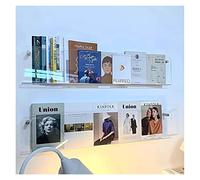 GLJTUO Acrylic Brochure Holder Wall Mount,2 Tier Rounded Corner Hanging Magazine Rack Literature & Brochure Holder For Home, Office, Waiting Room Display,