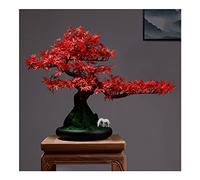 GLJTUO Artificial Trees Artificial Tree Bonsai Office Artificial Leaf Decoration Ceramic Flower Pot Artificial Moss Suitable for Home Living Room Simulated Pine,Grey