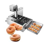 GLJTUO Automatic Donut Machine, 2000W Commercial 4 Rows Auto Doughnut Maker With 5.5L Hopper, Digital Donut Fryer, Djustable Donut Thickness Stainless Steel, 5.5L Hopper, 1750 U