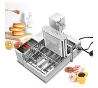 GLJTUO Automatic Doughnut Maker With Intelligent Control Panel,4 Rows Stainless Steel Commercial Donut Fryer, Donut Maker Machine For Perfectly Shaped Homemade Donuts