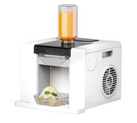 GLJTUO Automatic Snowflake Ice Machine, Commercial Snow Cone Maker, With 750Ml Capacity Bucket, One-Click Quantitative, Automatic Cleaning, For Home/Commercial/Beverage Shop,White