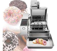 GLJTUO Commercial Digital Automatic Donut Machine, 4 Rows Stainless Steel Donut Fryer Automatic Flip Adjustable Donut Thickness For Perfectly Shaped Homemade Donuts