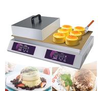 GLJTUO Commercial Electric Griddle Pancake Maker Souffle Maker Dorayaki Baker Muffin Making Machine With Copper Heating Plate For Home Kitchen Restaurant Bakery Snack Bar,Double,Doublehead