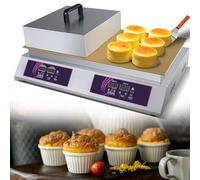 GLJTUO Commercial Electric Griddle Pancake Maker Souffle Maker Dorayaki Baker Muffin Making Machine With 14.7X13.5Inch Copper Heating Plate For Home Kitchen Restaurant Bakery Sn,2Heads
