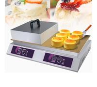 GLJTUO Commercial Pancake Maker, Electric Souffle Machine, Dorayaki Baker Muffin Making Machine,With 8Mm Copper Heating Plate And Temperature,Doublehead