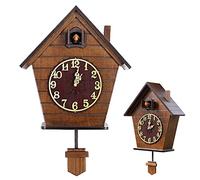GLJTUO Cuckoo Wall Clock Vintage Hanging Clock Traditional Coo Coo Clock, Cute Bird Wall Clock Cuckoo Alarm Clock, Classic Cuckoo Clock Style for Home Living Room Decor,Classic 2