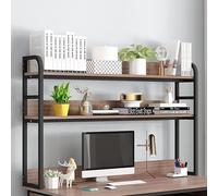 GLJTUO Desktop Bookshelf - 3 Tier Desktop Bookshelf/Bookcase, Multipurpose Wooden Countertop Bookshelf, Adjustable Storage Display Shelf Organizer Rack, Office Storage Rack, For Bedr,C-120cm