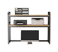 GLJTUO Desktop Bookshelf For Computer Desk - Multipurpose Countertop Hutch Bookshelf, Wrought Iron Multifunction Bedroom Storage Organizer Shelves Rack, The Simple Desk In The Living,A-135X32X92CM