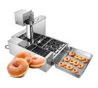 GLJTUO Digital Donut Fryer, 4 Row Commercial Automatic Donut Machine, Doughnut Fryer, 304 Stainless Steel Auto Donut For Home, Restaurants And Bakeries, Adjustable Thickness Aut