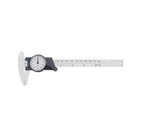 GLJTUO Digital Micrometer, 1Pcs 150Mm Dial Caliper Vernier Caliper With Dial Indicator Stainless/Carbon Steel Gauge Precision Measuring Tools Micrometer,Color-White-A