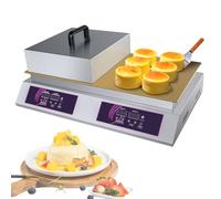 GLJTUO Electri Pancake Maker, Non-Stick Pancakes Maker Machine, Commercial Stainless Steel Muffin Maker Machine Suitable For Making Souffle, Pancakes, Muffins And Waffles,Double,Doublehead