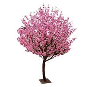 GLJTUO fake tree 150cm/4.9ft Fake Tree Artificial Cherry Blossom Trees Pink Simulation Tree For Home Office Party Faux Tree Decor Realistic Design