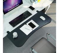 GLJTUO Foldable Desk Exte With Floating Keyboard Tray Cesaving Computer Elbow Arm Support For Home Office Study And Workperfect For Ergonomic Comfort And Efficiency,Black-75 * 25 CM