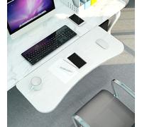 GLJTUO Foldable Desk Exte With Floating Keyboard Tray Cesaving Computer Elbow Arm Support For Home Office Study And Workperfect For Ergonomic Comfort And Efficiency,White-75 * 25 CM