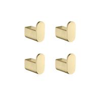 GLJTUO Gold Brushed Bathroom Accessories Hardware Set Toilet Brush Holder Paper Holder Towel Bar Rack Robe Hook Soap Dish Towel Ring Double Towel Bar.,4 Pcs Robe Hook