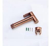 GLJTUO Hand Held Toilet Bidet Sprayer, Single Cold Bidet Douche Kit, Solid Brass Rose Gold Cloth Diaper Sprayer, Wall Mounted Shower Head With Angle Valve,E Set,C Set