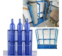 GLJTUO Heavy Duty Wall Mounted Oxygen Tank Shelf - Durable Steel Storage Rack for Dive Cylinders, Laboratory & Factory - Includes Screws Kit for Easy Installation,7