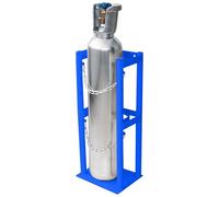 GLJTUO Home Oxygen Cylinder Storage Rack - 8/9/10L Freestanding Holder with Adjustable Chain, Ideal for Clinics & Hospitals, Durable Laboratory Cylinder Carrier,2-L 25cm/9.8in