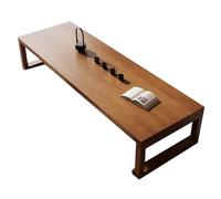 GLJTUO Japanese Floor Table 100-240Cm Low Dining & Sitting On The Floor - Tea Table For Home Décor For Floor Sitting Dining & Coffee,Brown140*60 * 35Cm,Brown-140 * 60 * 35Cm