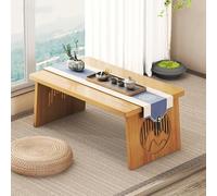 GLJTUO Japanese-Style Folding Dining Table Multi-Functional Bamboo Low Coffee Table For Floor Seating Perfect For Bedroom & Bay Window,A23.6X15.7X11.8In,A-31.5X15.7X11.8In