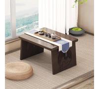 GLJTUO Japanese-Style Folding Dining Table Multi-Functional Bamboo Low Coffee Table For Floor Seating Perfect For Bedroom & Bay Window,A23.6X15.7X11.8In,B-23.6X15.7X11.8In