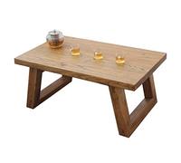 GLJTUO Japanese-Style Solid Wood Low Dining Table - 80X50X30Cm Brown Square Design For Garden Afternoon Tea Home Decor Small Space Furniture Versatile & Elegant,Brown70*45 * 30C,Brown-80 * 50 * 30Cm