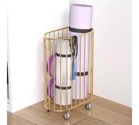 GLJTUO Large Capacity Rolling Gym Organizer For Dumbbells, Kettlebells, And Yoga Equipment,Gold-50 * 58 * 29cm