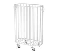 GLJTUO Large Capacity Rolling Gym Organizer For Dumbbells, Kettlebells, And Yoga Equipment,White-50 * 58 * 29cm