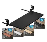 GLJTUO Large Keyboard Tray 52-75 Cm Pull-Out Platform For Under Desk With C-Clamp Ergonomic Keyboard Drawer For Home Office Or School Sturdy Design For Enhanced Comfort