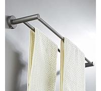 GLJTUO Modern Gray Bathroom Accessories Set With Brass Toilet Brush Holder Towel Racks Paper Towel Shelf Shower Soap Dish Wall Hook Hairdryer Rack And Double Towel Bar,Double Towel Bar-a