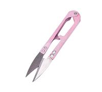 GLJTUO Multicolor Trimming Sewing Scissors Nippers U Shape Clippers Yarn Stainless Steel Scissors Tailor 10.5cm*2.3cm,Pink-3 PCS