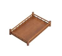 GLJTUO Party Supplies Teacup Rack Tea Set Storage Tray Wooden Desktop Storage Tray Rack Rectangular Large Tea Serving Tray Kitchen Decor and Accessories,Medium