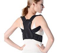 GLJTUO Posture Corrector Back Brace Adjustable Posture Brace,Back Shoulder Lumbar Waist Support Belt to Reduce Back and Neck Pains Men Women Back Posture,Black-Medium,Black-Medium