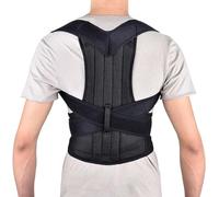GLJTUO Posture Corrector Back Posture Corrector for Women Men,Adjustable Posture Brace Support Improves Posture Lumbar Shoulder Posture Correction Back posture,Black-Large,Black-Large