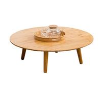 GLJTUO Round Coffee Table, Japanese Simple Household Solid Wood Dining Desk, For Small Apartment Living Room, Bedroom,Balcony,One Color60X58Cm,One Color-80X30Cm