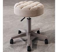 GLJTUO Round Swivel Height Adjustable Rolling Stool PU Leather Seat Cushion Spa Drafting Salon Tattoo Work Swivel Office Stools Task Chair Bar Chair cm