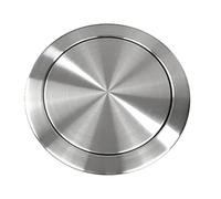 GLJTUO Stainless Steel Trash Can With Round Countertop Balance Cover, Built-In Balance Swing Bin Lid, Recessed Waste Bathroom Kitchen Trash Can,Silver,18L 430 Trash,Silver1 Smal,Silver-1 Small Lid